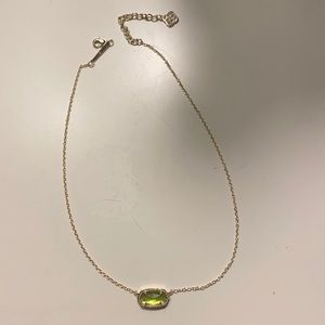 Kendra Scott Elisa Necklace - green stone